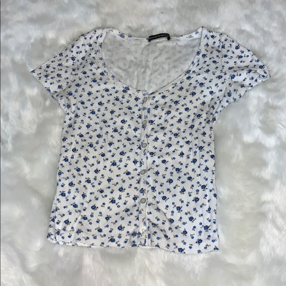 Brandy Melville Floral Buttonup